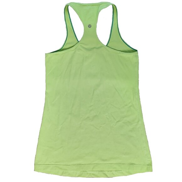 Yellow Green Neon Racerback Excercise Tank Top - Picture 1 of 5
